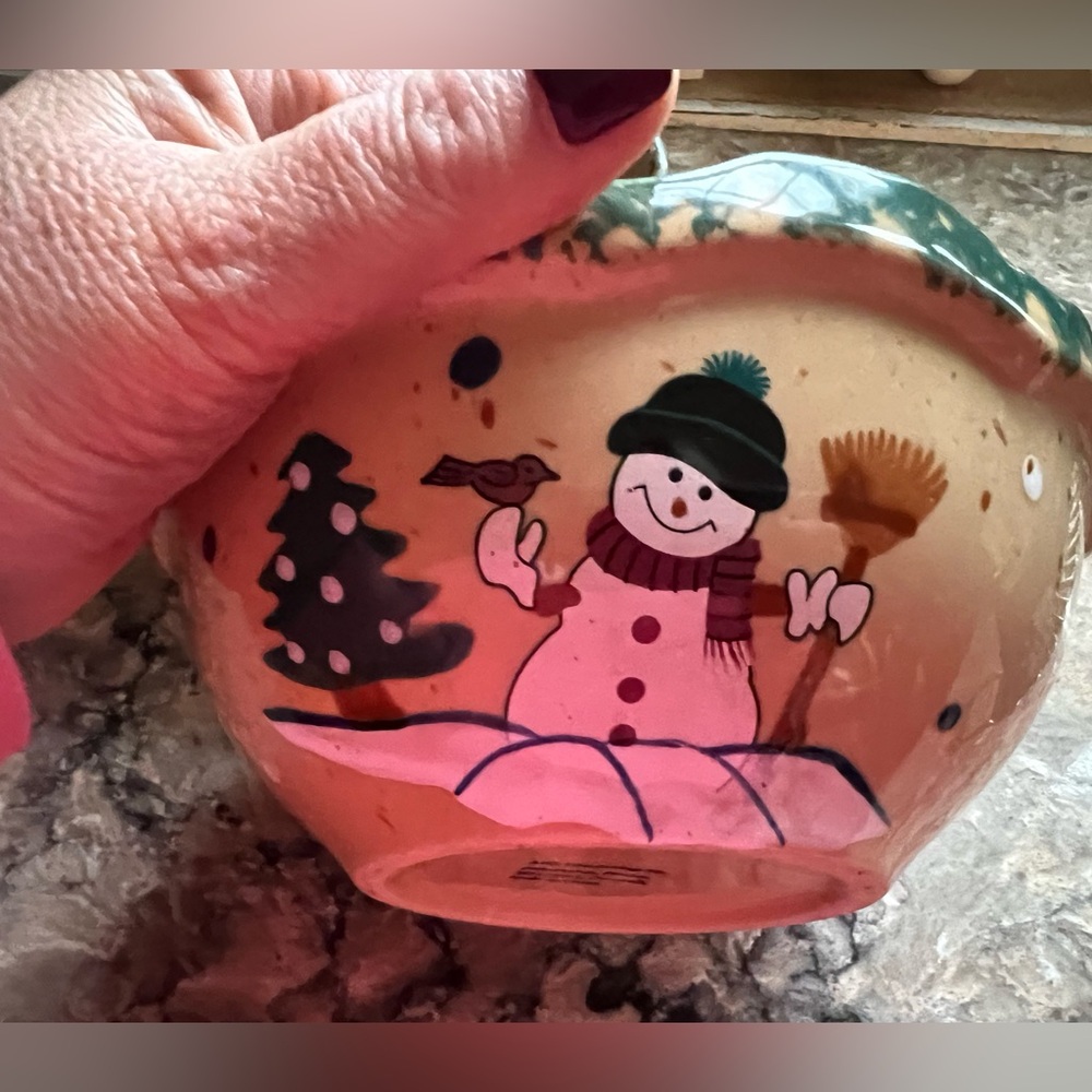 2 Snowman Ceramic Bowls, 2 Different Sizes ⛄️⛄️⛄️⛄️⛄️⛄️⛄️⛄️⛄️⛄️ - Picture 5 of 6
